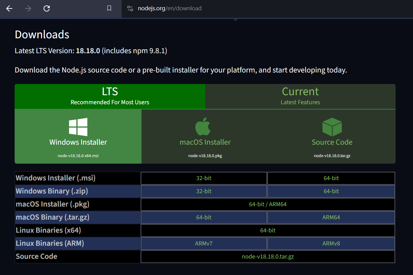 Installing Node.js